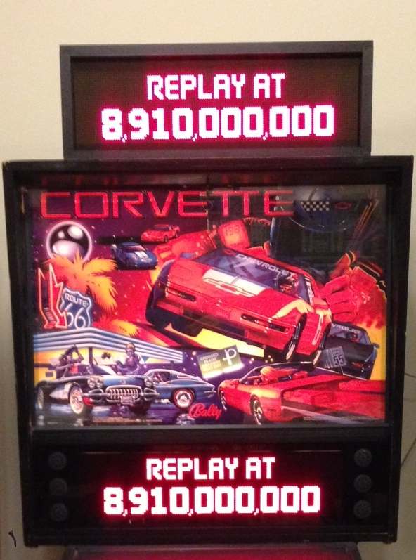 GiantDOTS LED dot matrix display DMD on a pinball machine